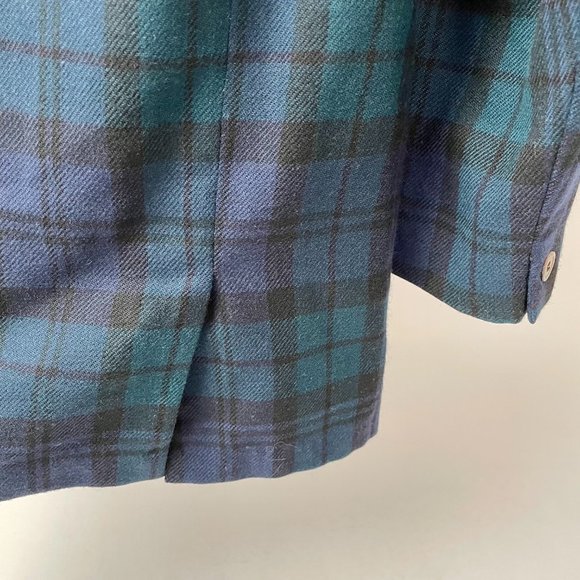 Vintage Lightweight Wool Black Watch Tartan Plaid Blazer Jacket, Size Mens M/L - Picture 4 of 8